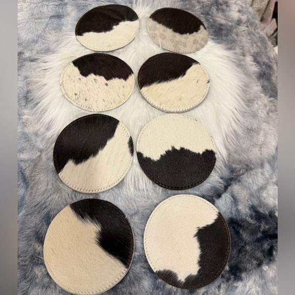 Set of 8 pcs Circular Coasters for Drinks, Glass & Cups Stain Protection - Picture 1 of 3